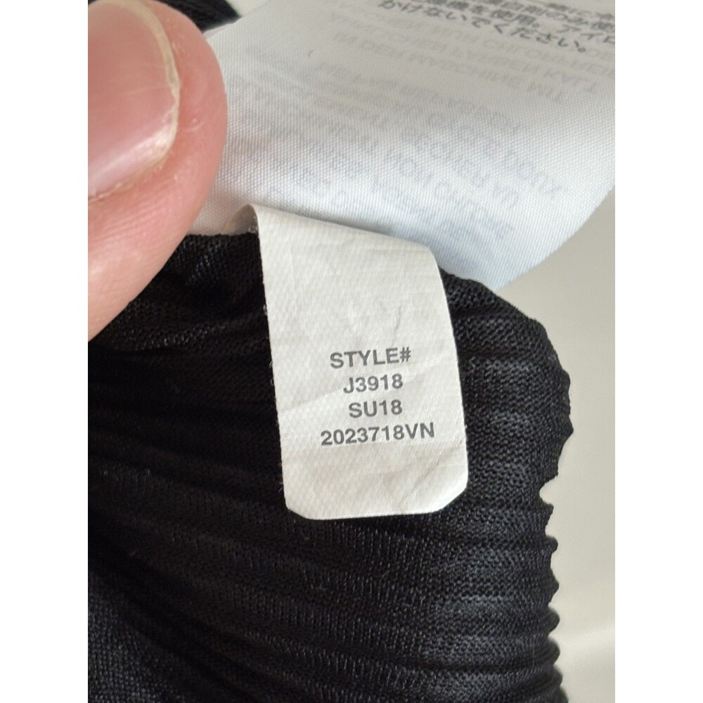 Madewell Pleated Black Wide Leg Pants Pull On Size Medium Flowy Ribbed 197 - Picture 6 of 6